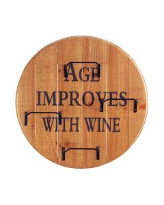 AGED ROUND WINE WALL RACK